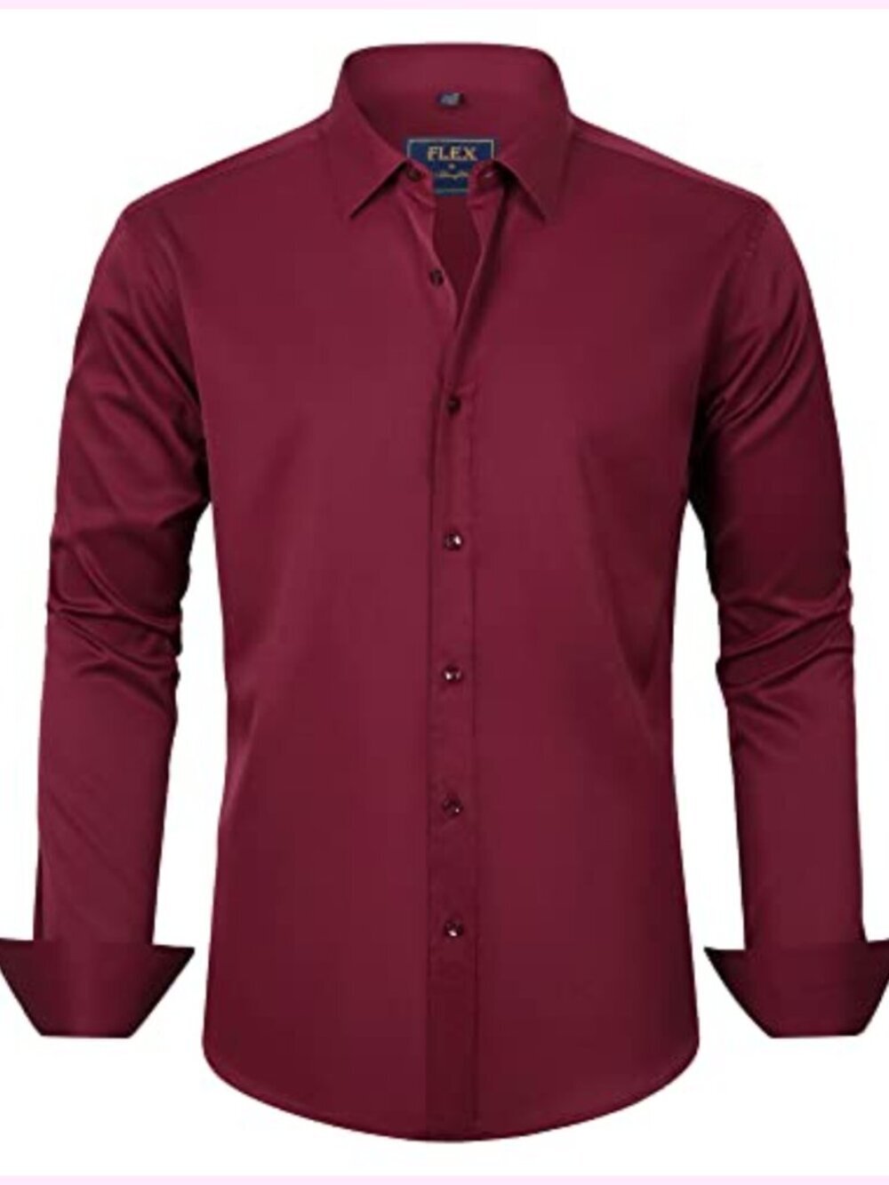 Men's Stretch Wrinkle-Free Button Down Dress Shirt Long Sleeve